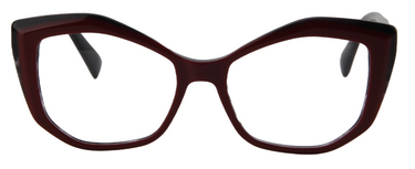 Afro Motif Women Eyeglasses: Ayanna - Burgundy - SpecSMART Eye Clinic (Front View)